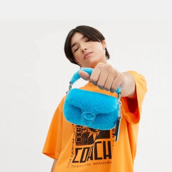 CP940 - Coach The Lil Nas X Drop Tabby Shoulder Bag 12 in Shearling - Picture 13 of 14